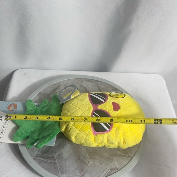 TUFF Toys Pineapple Dog Toy Plush Squeaky Durable Pet Chew Play Toy 12” - Picture 6 of 6